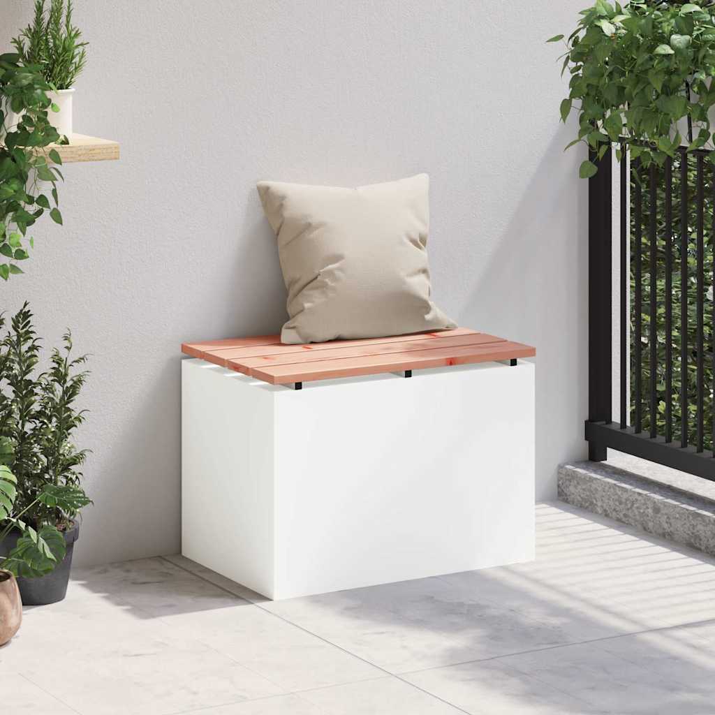 vidaXL Tuinbank Wit 60 x 40 x 43 cm Staal