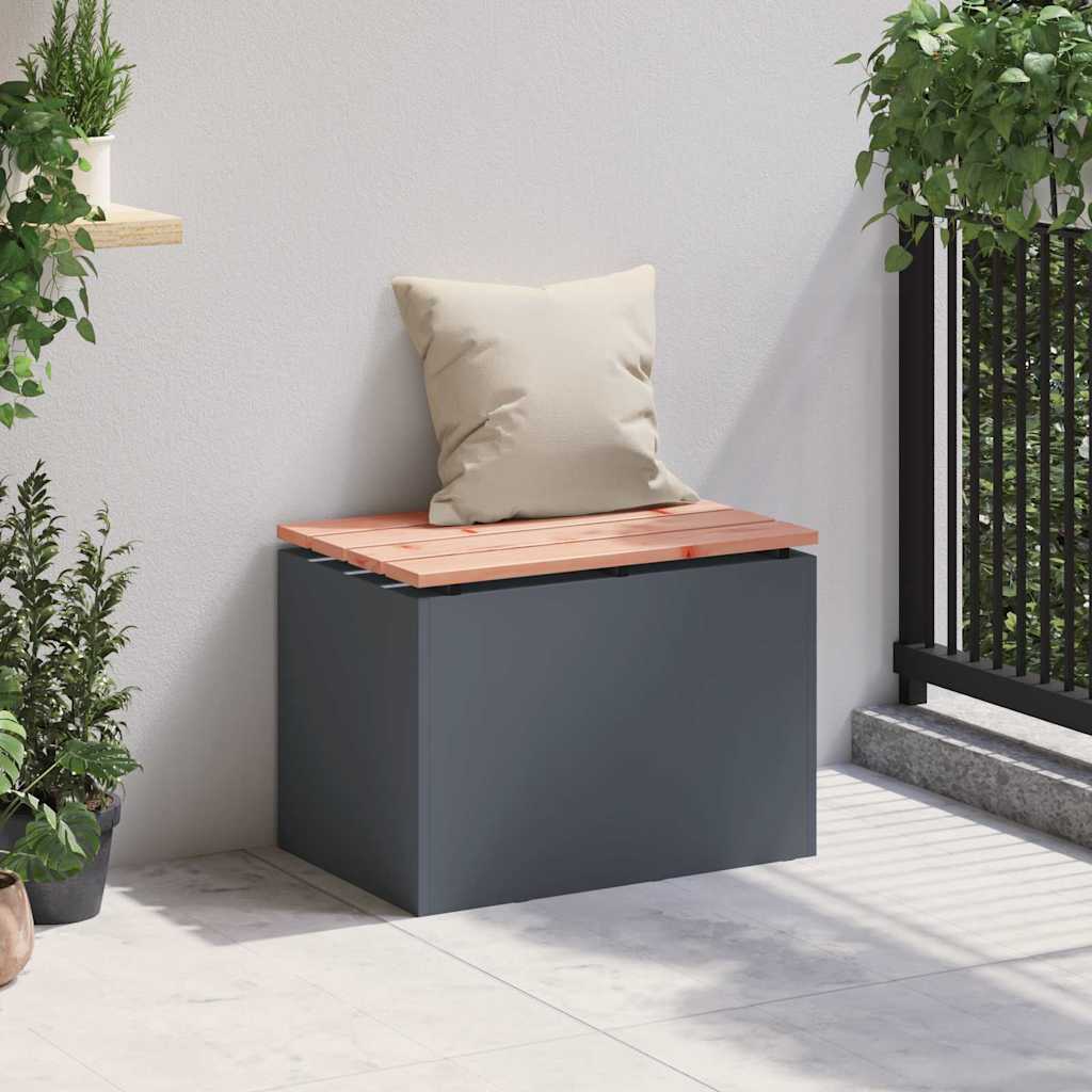 vidaXL Tuinbank Antraciet 60 x 40 x 43 cm Staal