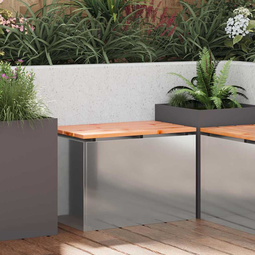 Mobilier de grădină - Bancă de grădină Argintiu 60 x 40 x 43 cm Oțel galvanizat