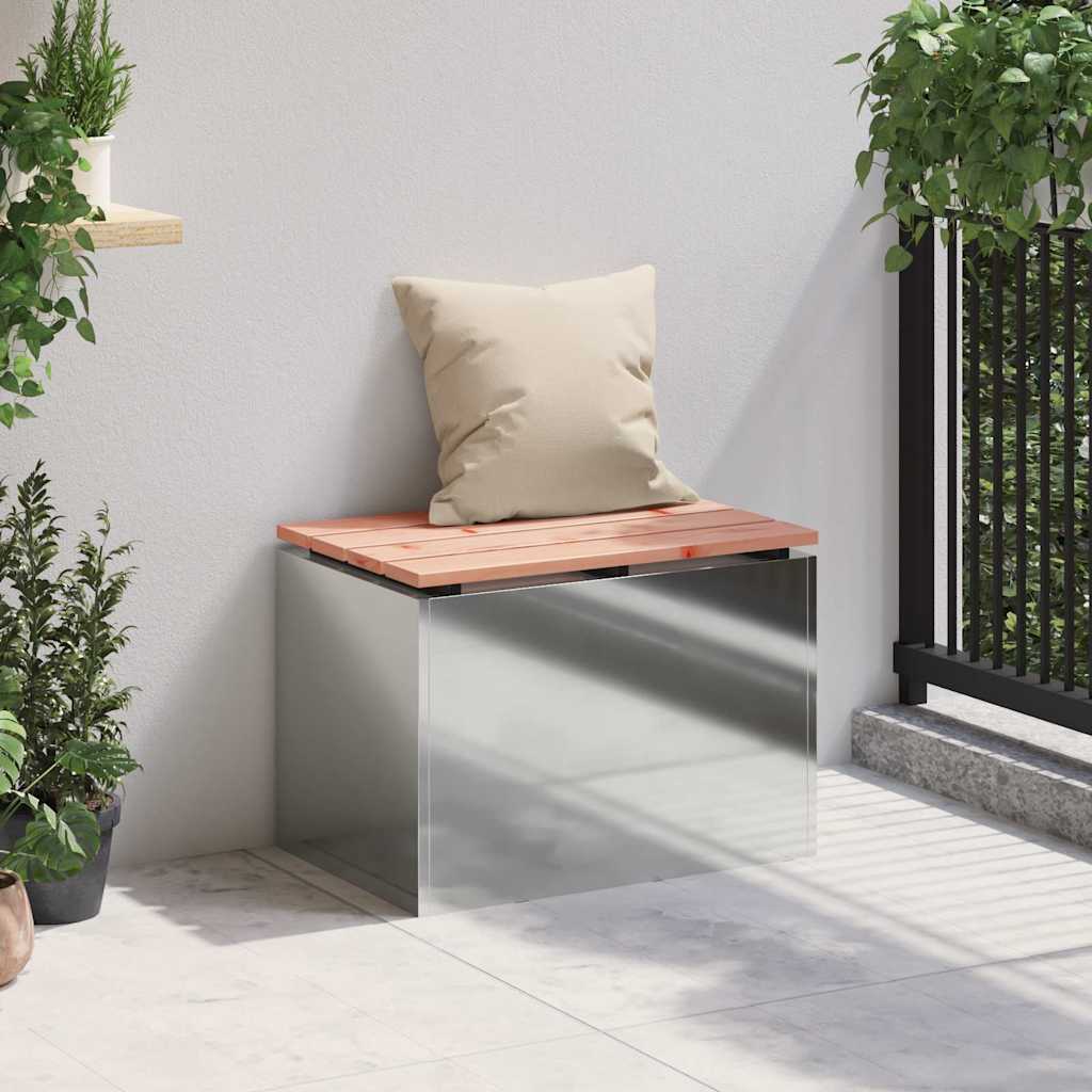 vidaXL Tuinbank Zilver 60 x 40 x 43 cm Gegalvaniseerd staal