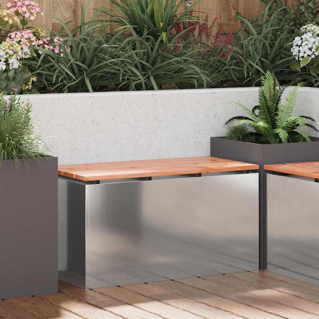 Mobilier de grădină - Bancă de grădină Argintiu 80 x 40 x 43 cm Oțel galvanizat