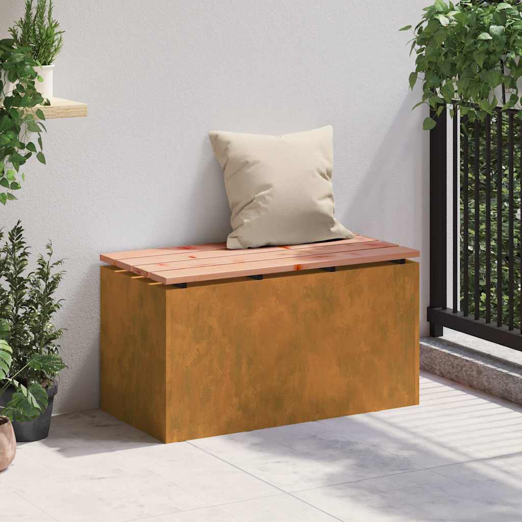 vidaXL Tuinbank Roestig 80 x 40 x 43 cm Cortenstaal