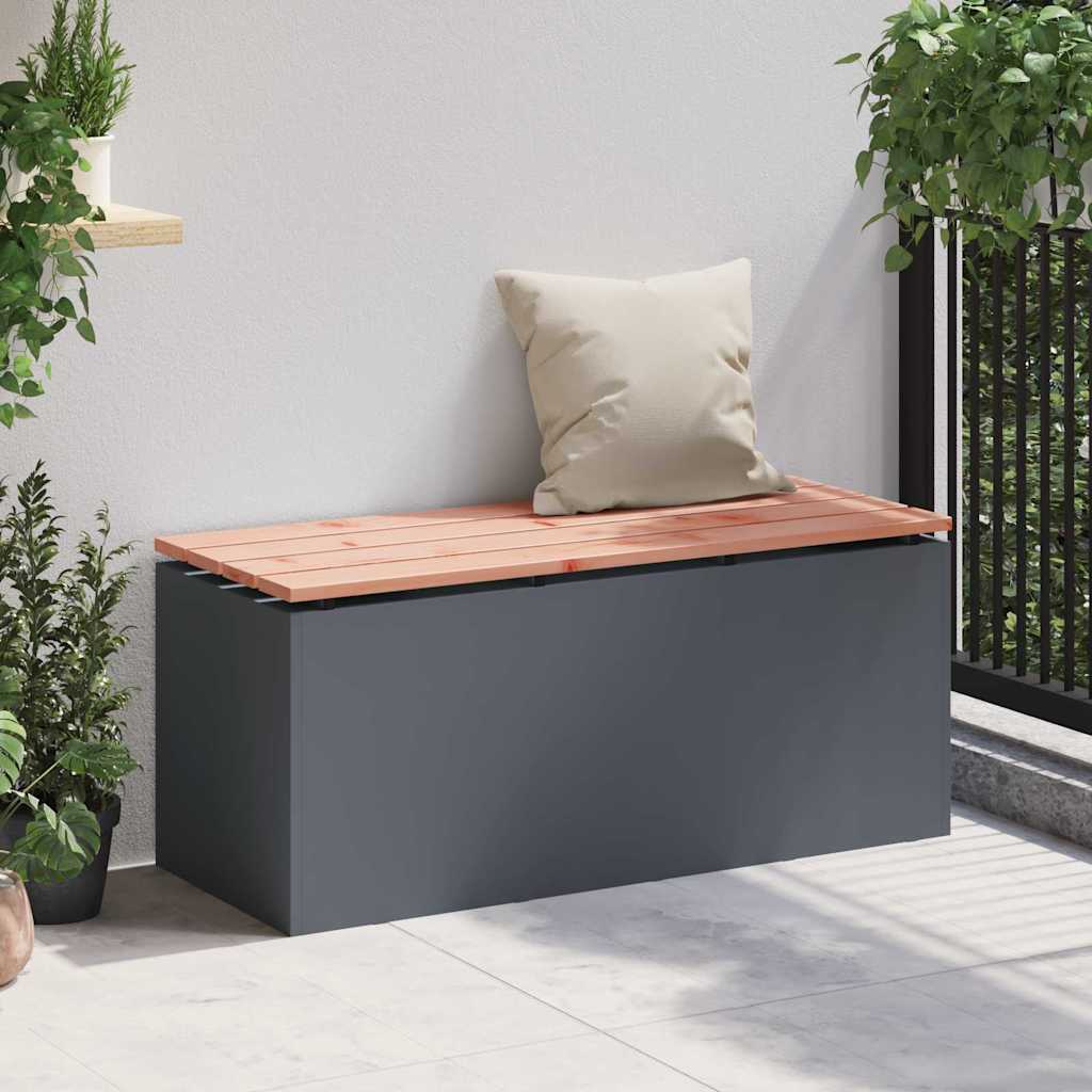 vidaXL Tuinbank Antraciet 100 x 40 x 43 cm Staal