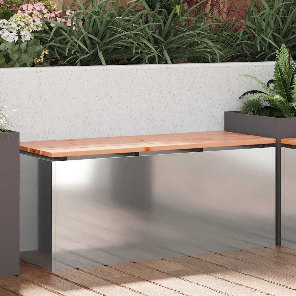 Mobilier de grădină - Bancă de grădină Argintiu 100 x 40 x 43 cm Oțel galvanizat