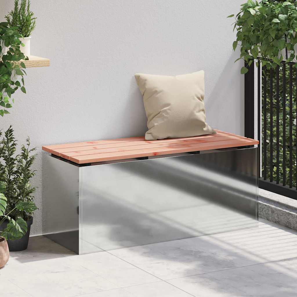 vidaXL Tuinbank Zilver 100 x 40 x 43 cm Gegalvaniseerd staal