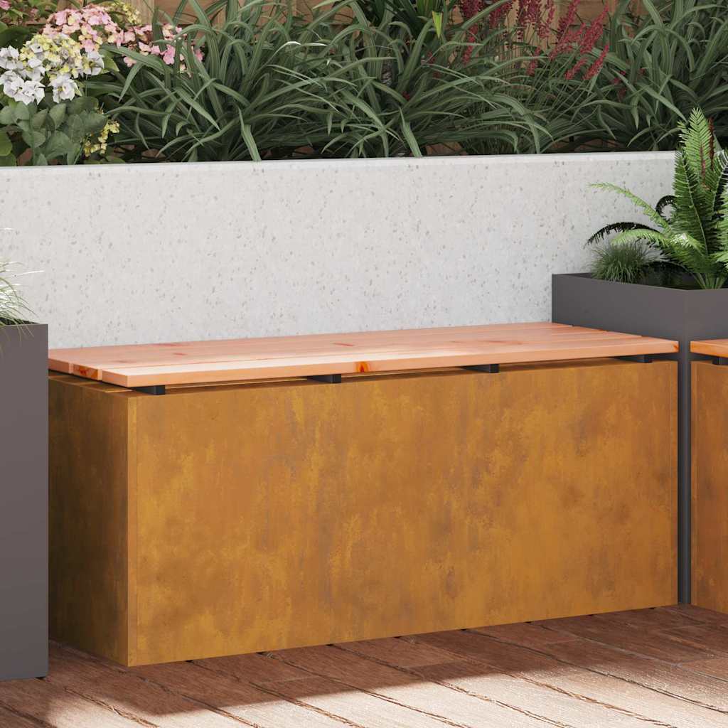 Mobilier de grădină - Bancă de grădină Ruginit 100 x 40 x 43 cm