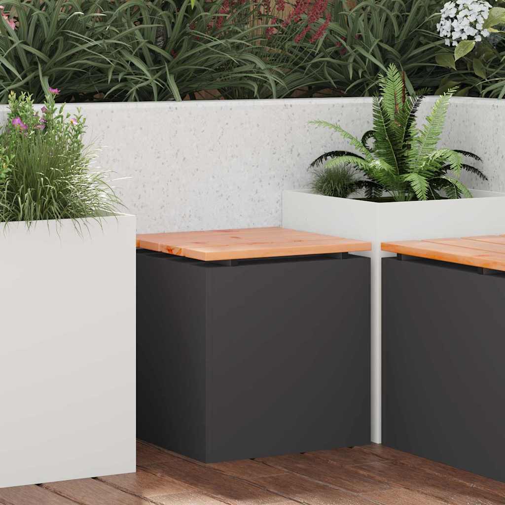 Mobilier de grădină - Bancă de grădină Negru 40 x 40 x 43 cm Oțel