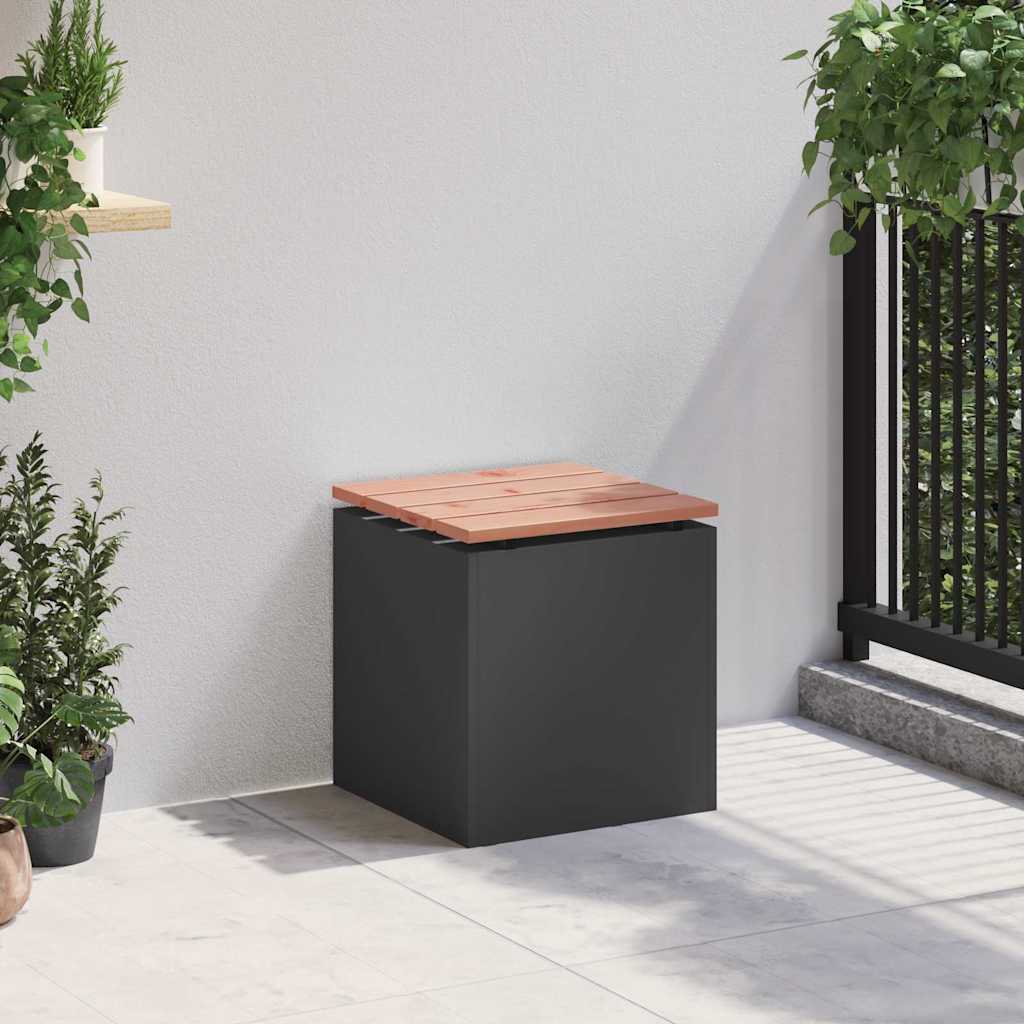 vidaXL Tuinbank Zwart 40 x 40 x 43 cm Staal