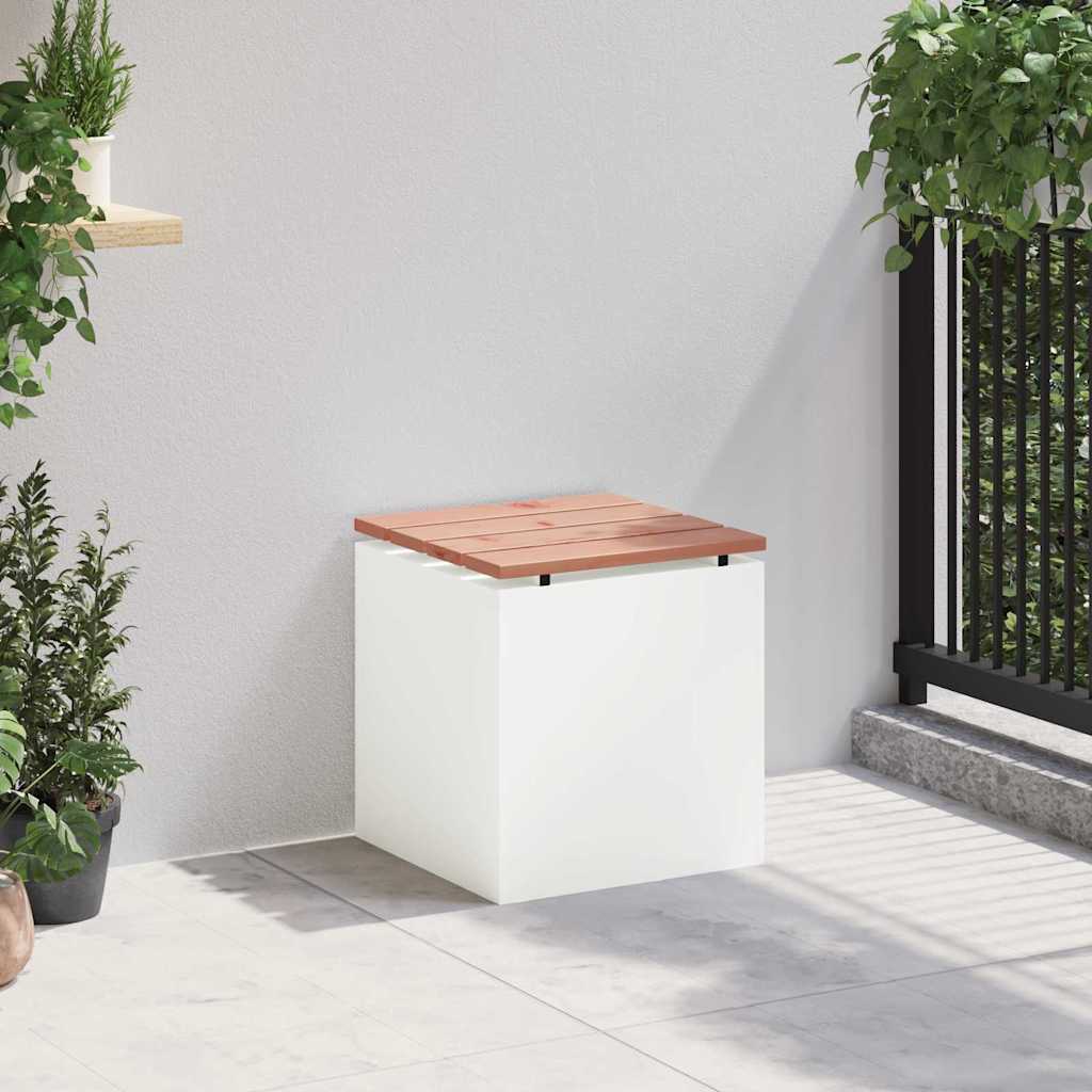 vidaXL Tuinbank Wit 40 x 40 x 43 cm Staal