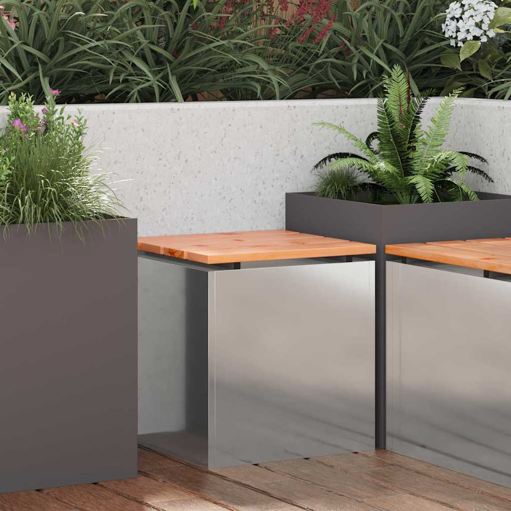 Mobilier de grădină - Bancă de grădină Argintiu 40 x 40 x 43 cm Oțel galvanizat