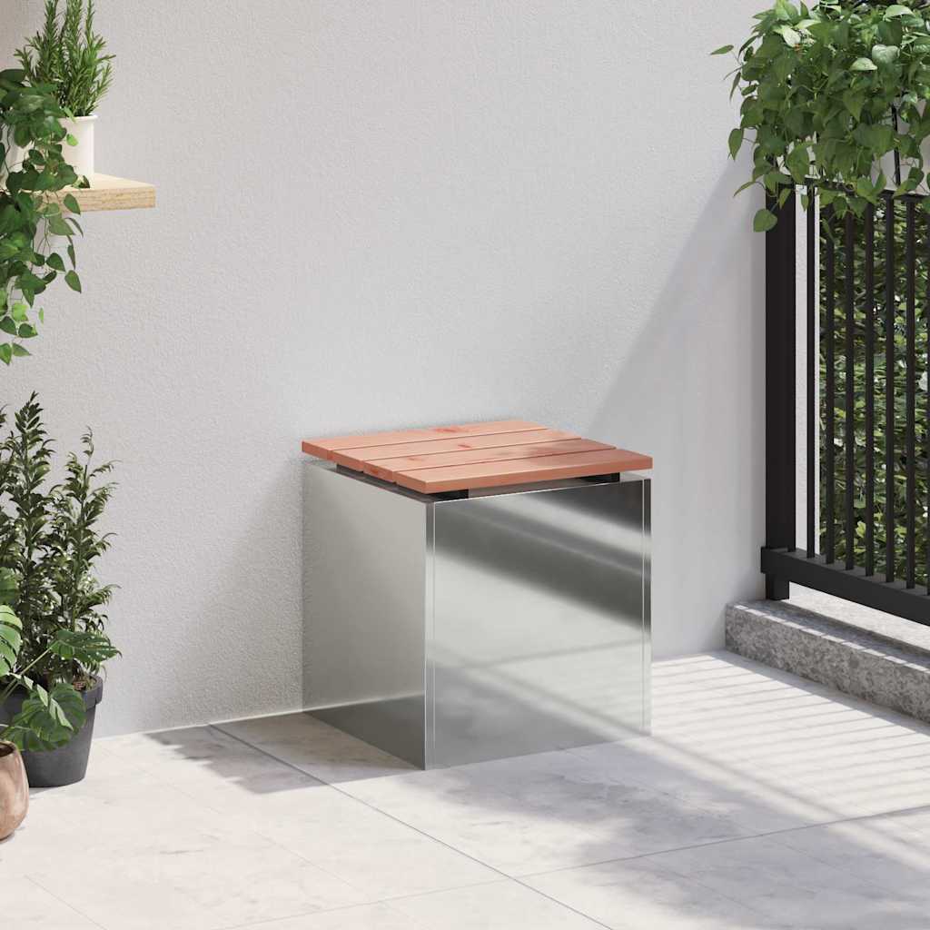 vidaXL Tuinbank Zilver 40 x 40 x 43 cm Gegalvaniseerd staal