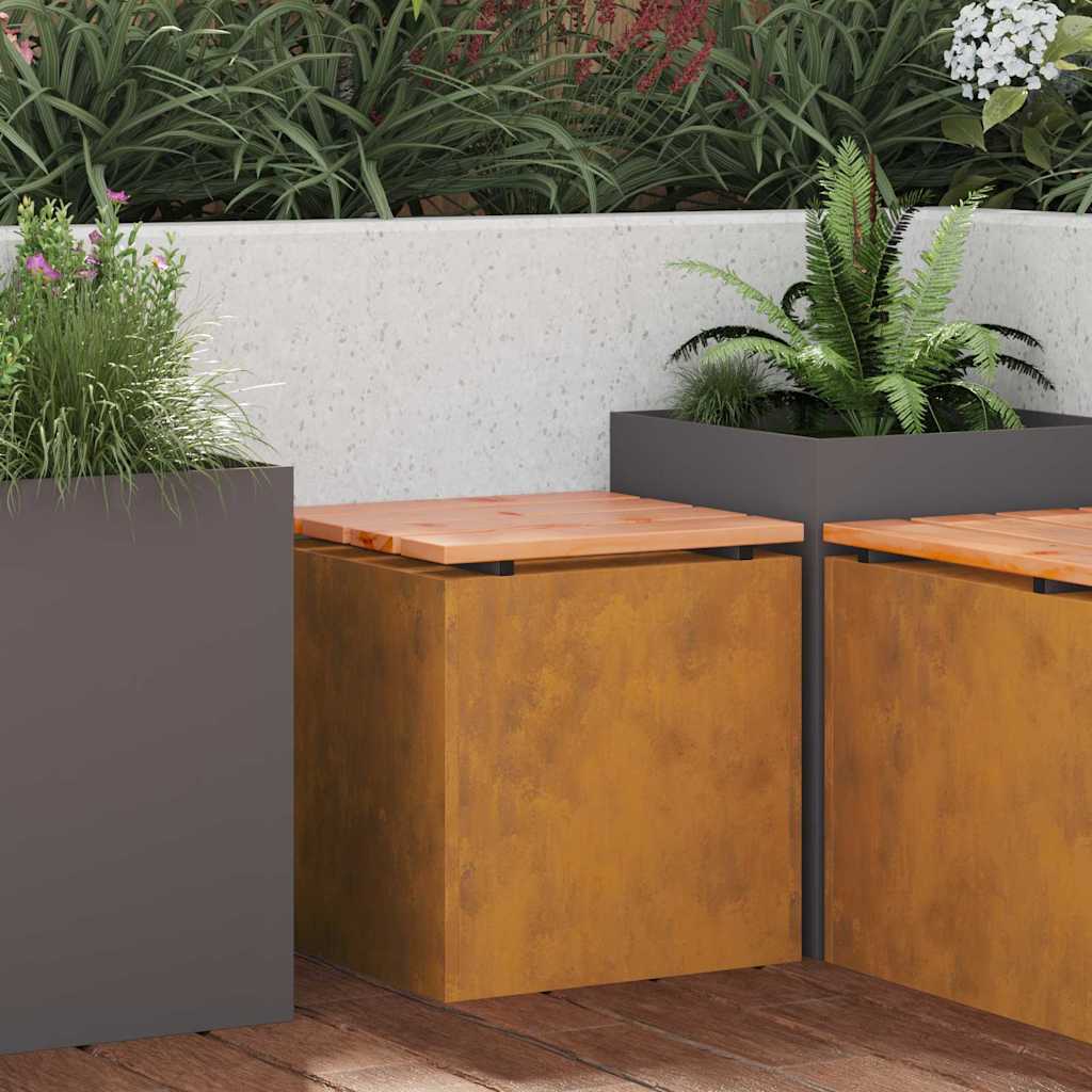 Mobilier de grădină - Bancă de grădină Ruginit 40 x 40 x 43 cm