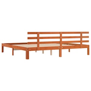 Rám postele s čelo Voskově hnědá 203.5 x 205.5 x 69.5 cm - obrázek 7