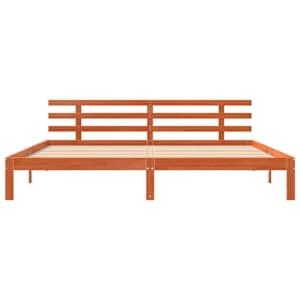 Rám postele s čelo Voskově hnědá 203.5 x 205.5 x 69.5 cm - obrázek 5