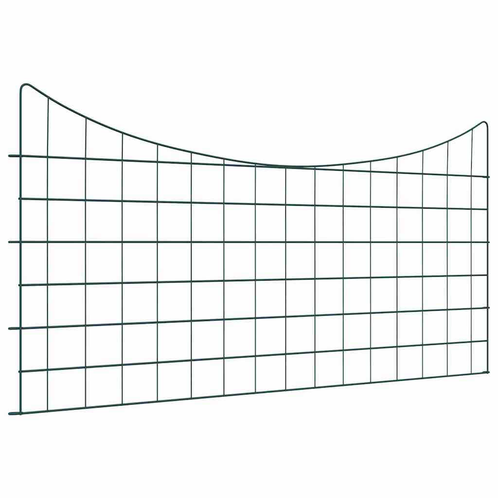 vidaXL Teichzaun Set 5 pcs Grün 100 x 50 cm Stahl