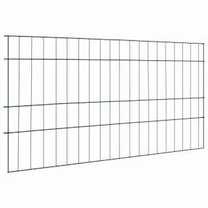 Komplet ograje za ribnik 5 pcs Zelena 100 x 50 cm Jeklo