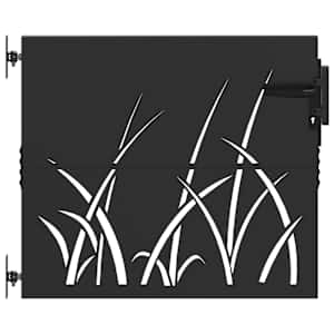 vidaXL Aia aed lukuga Must 85 x 100 cm Pulberv&auml;rvitud Teras