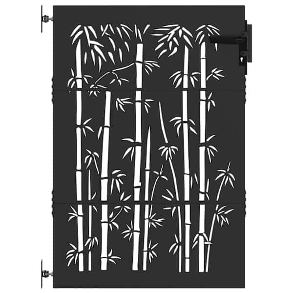 vidaXL Aia aed 85 x 125 cm Pulberv&auml;rvitud Teras Must Lukustatav