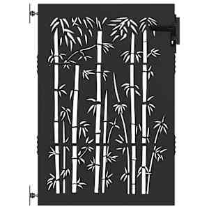 vidaXL Aia aed 85 x 150 cm Pulberv&auml;rvitud Teras Must Lukustatav