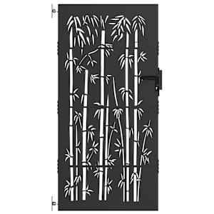 vidaXL Aia aed 85 x 175 cm Pulberv&auml;rvitud Teras Must Lukustatav