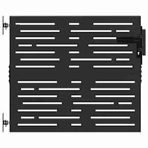 vidaXL Aia aed 85 x 100 cm Pulberv&auml;rvitud Teras Must Lukustatav
