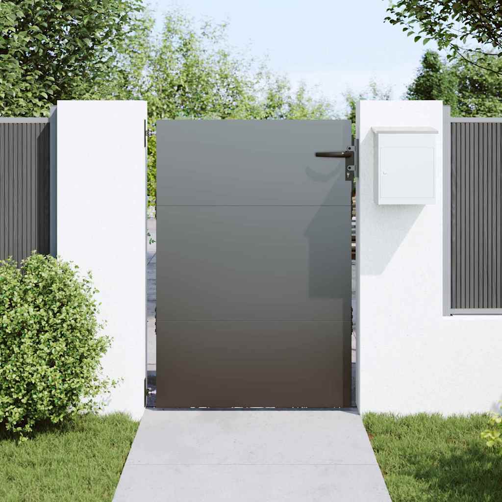 vidaXL Tuinpoort met slot Zwart 105 x 150 cm Poedergecoat staal