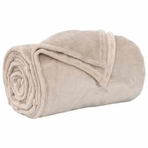 vidaXL Pleed Beež 130 x 150 cm 0.5 kg Fliis