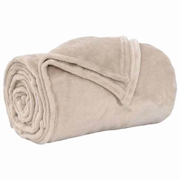 vidaXL Pleed Beež 220 x 240 cm 1.38 kg Fliis