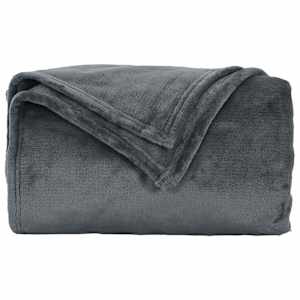 Plažová deka Tmavě šedá 130 x 150 cm Fleece - obrázek 4