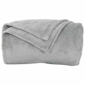 Plažová deka Šedá 130 x 150 cm Fleece - obrázek 4
