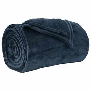 vidaXL Pleed Tumesinine 220 x 240 cm 1.37 kg Fliis