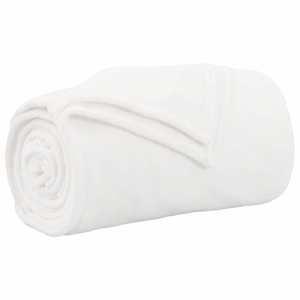 vidaXL Pleed Valge 130 x 150 cm 0.51 kg Fliis
