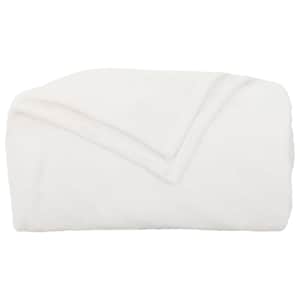 Plažová deka Bílá 130 x 150 cm Fleece - obrázek 4