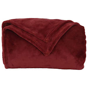 Plažová deka Bordeaux červená 130 x 150 cm Fleece - obrázek 4