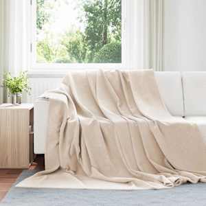 Dekorační deky 6 pcs Béžová 220 x 240 cm Fleece - obrázek 1