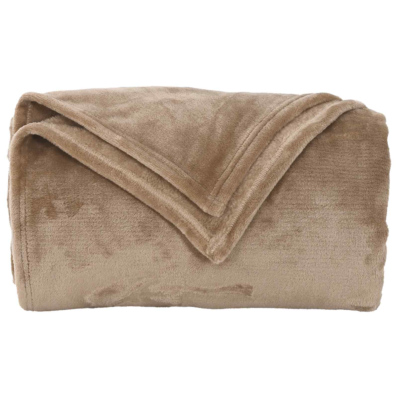 Pături de aruncat 6 pcs Culoare Cămilă 130 x 150 cm Molton [4]