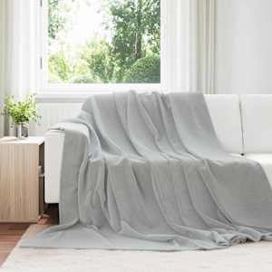 Dekorační deky 6 pcs Šedá 240 x 270 cm Fleece - obrázek 1