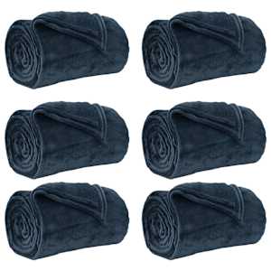 vidaXL Viskab tekid 6 tk Tumesinine 220 x 240 cm 8.24 kg Fliis