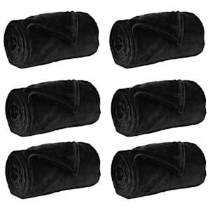 vidaXL Viskab tekid 6 tk Must 150 x 200 cm 4.68 kg Fliis