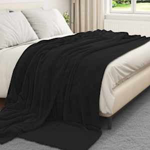 Dekorační deky 6 pcs Černá 220 x 240 cm Fleece - obrázek 3