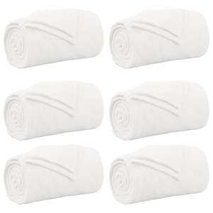 vidaXL Viskab tekid 6 tk Valge 240 x 270 cm 10.11 kg Fliis