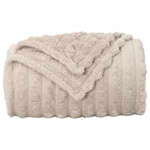Plažová deka Béžová 270 x 240 cm Fleece - obrázek 4