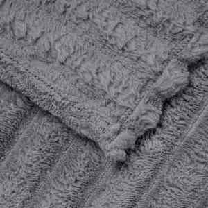 Plažová deka Tmavě šedá 200 x 150 cm Fleece - obrázek 5