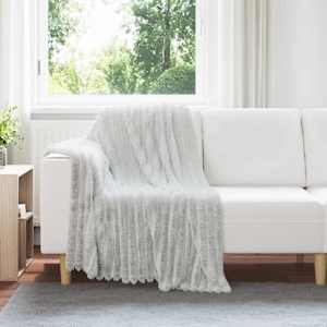 Plažová deka Šedá 150 x 130 cm Fleece - obrázek 1