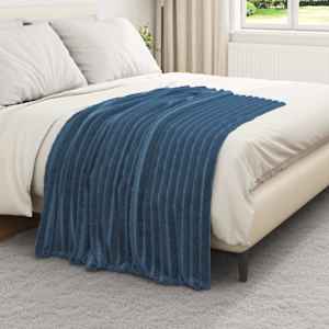 Plažová deka Námořnická modrá 150 x 130 cm Fleece - obrázek 3
