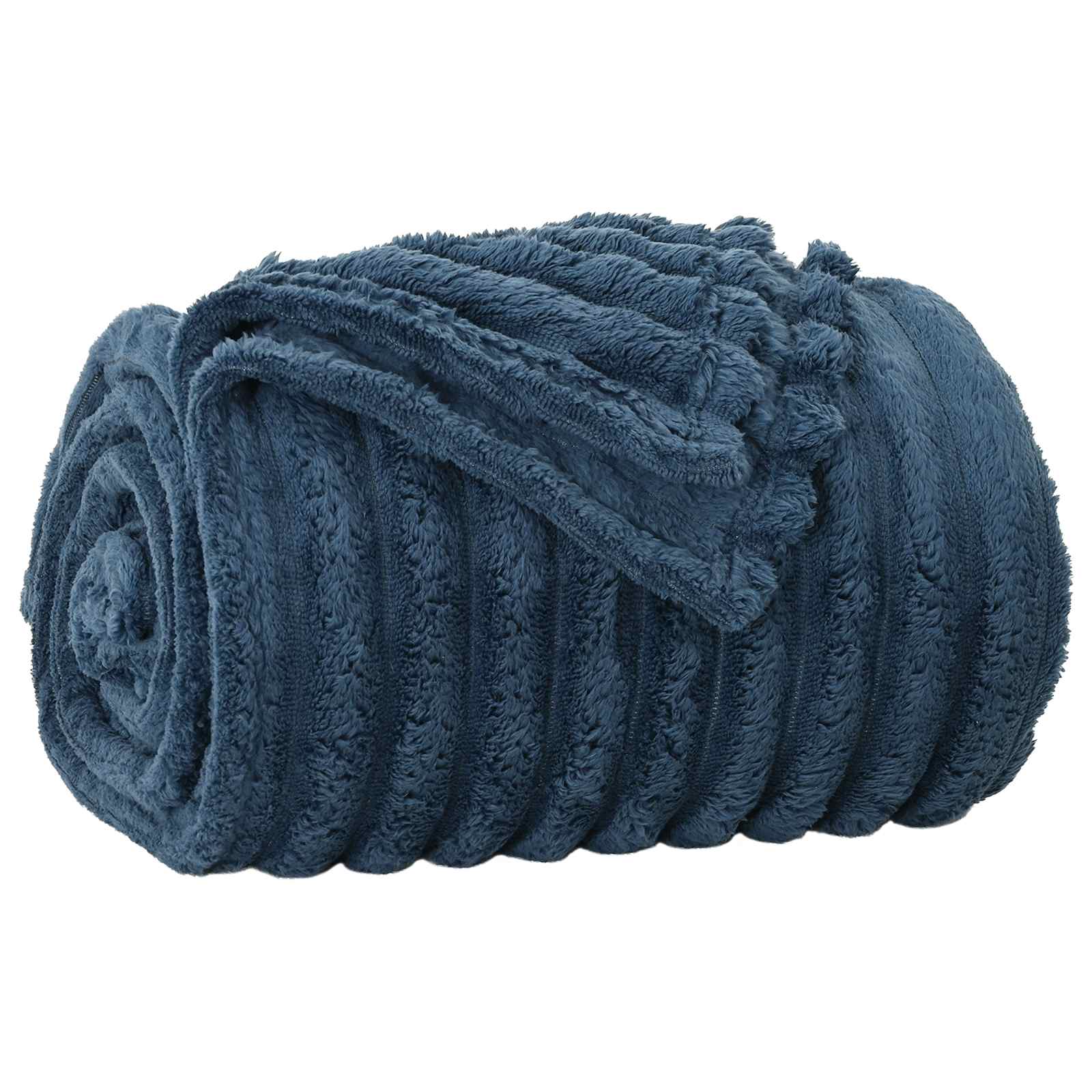 vidaXL Přehoz Námořnická modrá 270 x 240 cm 1.77 kg Fleece