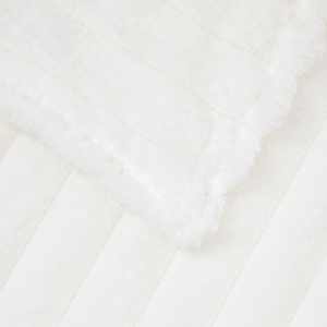 Plažová deka Bílá 150 x 130 cm Fleece - obrázek 5