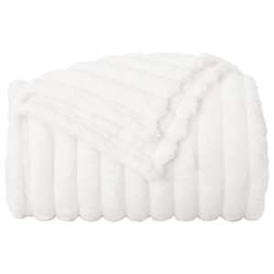 Plažová deka Bílá 150 x 130 cm Fleece - obrázek 4