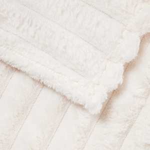 Plažová deka Krémová 150 x 130 cm Fleece - obrázek 5