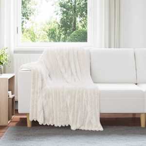 Plažová deka Krémová 150 x 130 cm Fleece - obrázek 1